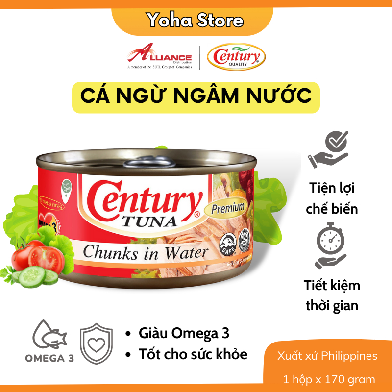 Cá ngừ khúc ngâm dầu/ nước muối nhập khẩu Philippines - Khối lượng 170/184g