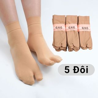 Tất nữ cổ cao chống nắng GVG cao cấp, thiết kế xỏ ngón, chất liệu cotton hút, khử mùi êm chân - LISU-TATNGON-GVG-CB5