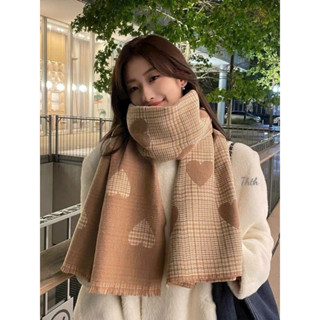  Khăn choàng dạ ép trái tim dày dặn siêu đẹp 