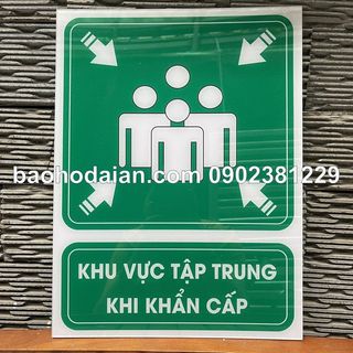 Biển báo Khu vực tập trung, điểm tập kết khi khẩn cấp - KT 30 x 40cm