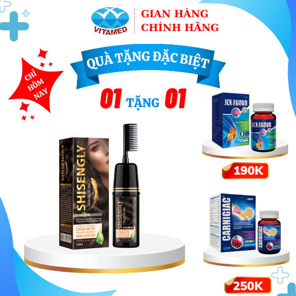 Dầu Gội Phủ Bạc - Phủ Đen SHISENGLY Cao Cấp 500ml Giảm Rụng Tóc, Giúp Tóc Chắc Khỏe