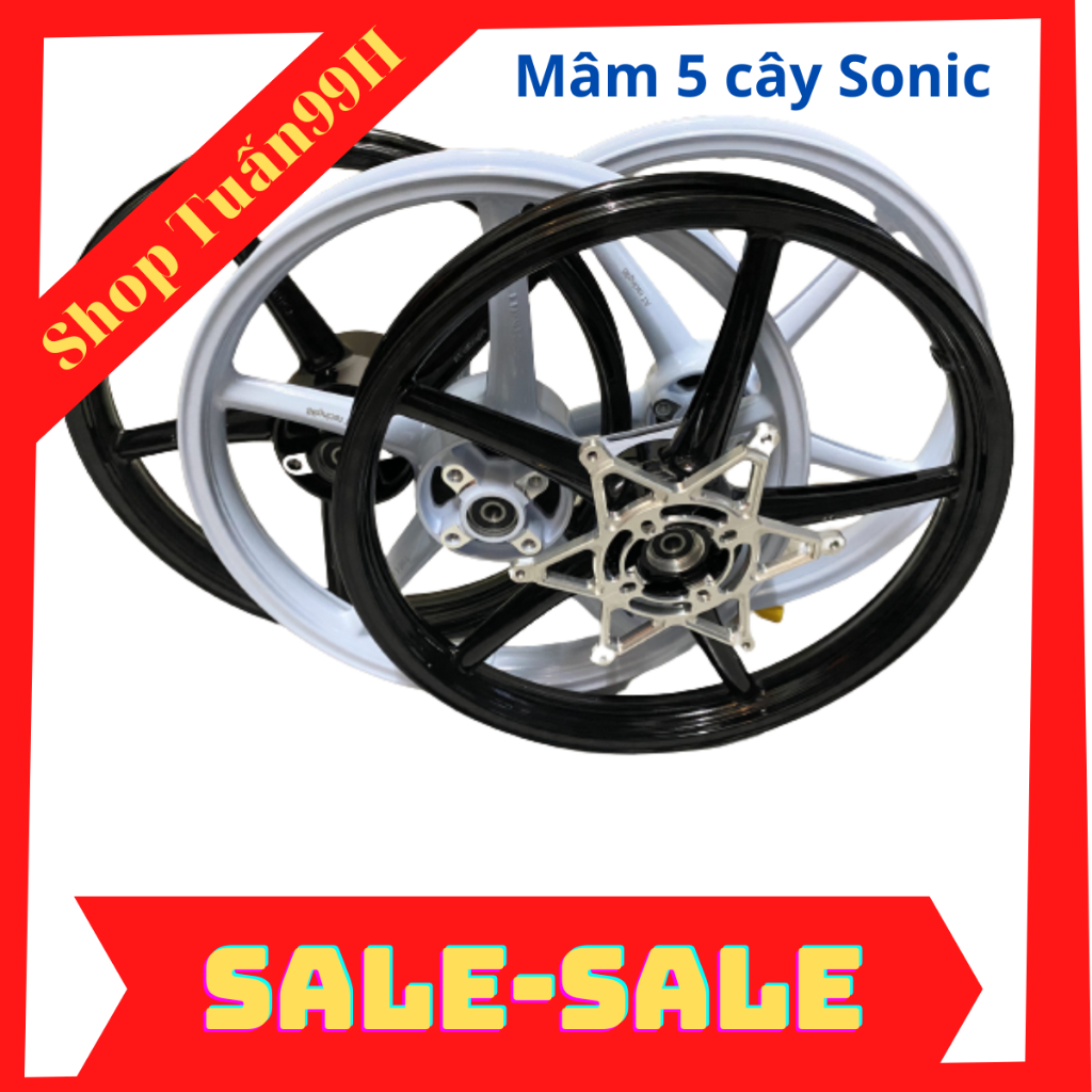 Bánh mâm 5 cây At racing dành cho Sonic 150Fi bản 1.6 trước sau