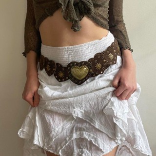 Tổng Hợp Belt Thắt Lưng Nhiều Kiểu Pepper Clothing Belt Kim Loại Thắt Lưng Da Phong Cách Âu Mỹ Retro Cổ Điển Vintage Y2k