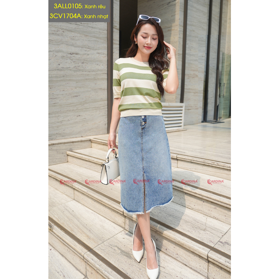 ÁO LEN KẺ CỔ TRÒN TAY LỠ