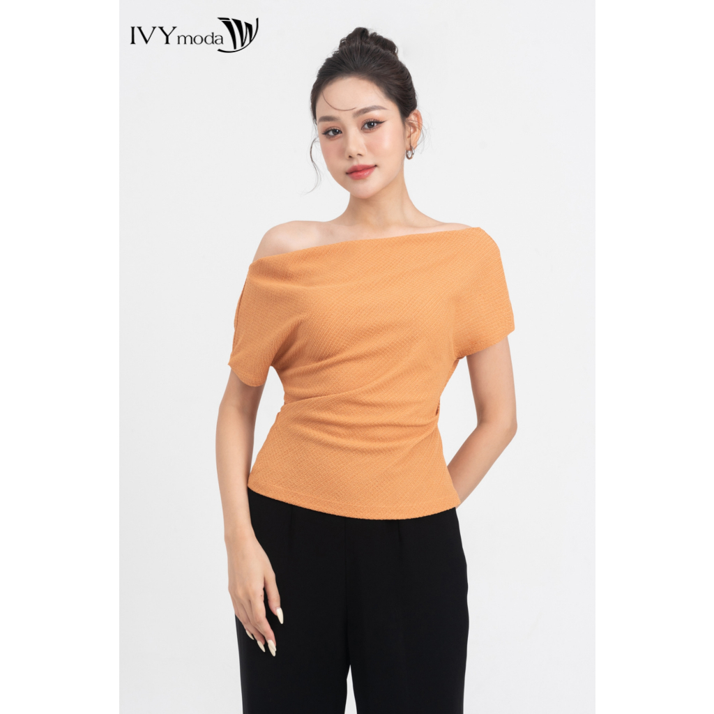 Áo thun cổ đổ nữ IVY moda MS 57M8318