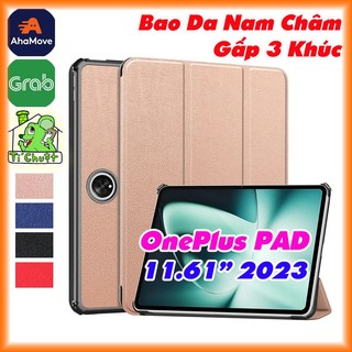 [Ảnh Thật] Bao Da ONEPLUS PAD 11.61" 2023 Gấp 3 Khúc Lưng Cứng Có Nam Châm