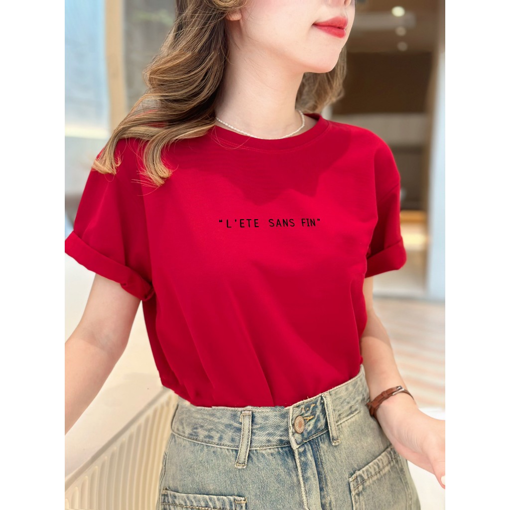 Áo thun thiết kế  LETE SANS FIN nhiều màu dễ phối đồ