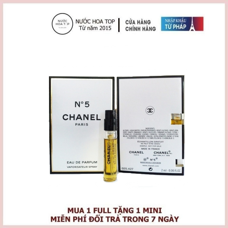 Giới thiệu Nước Hoa Chiết Vial Chanel No5 EDP 2ml