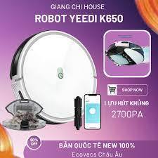 Robot Hút Bụi Lau Nhà Thông Minh EC0VACS YEEDI K650 không khóa app, lực hút lớn dùng cho nhà có thú cưng