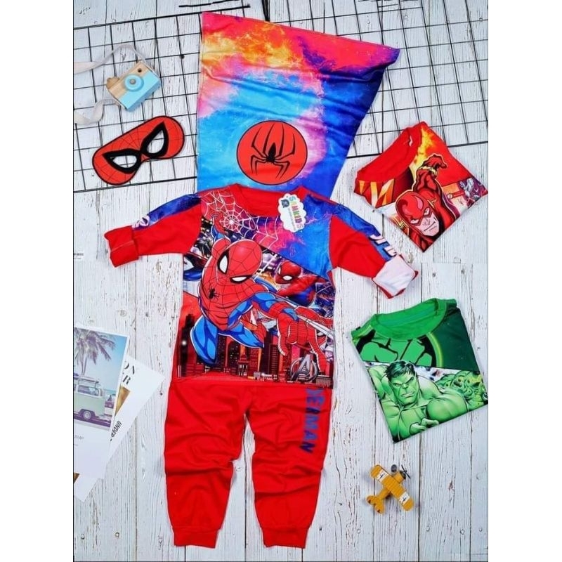 Bộ Quần Áo Dài Siêu Nhân,Siâu Anh Hùng Kèm Choàng, Mặt Nạ