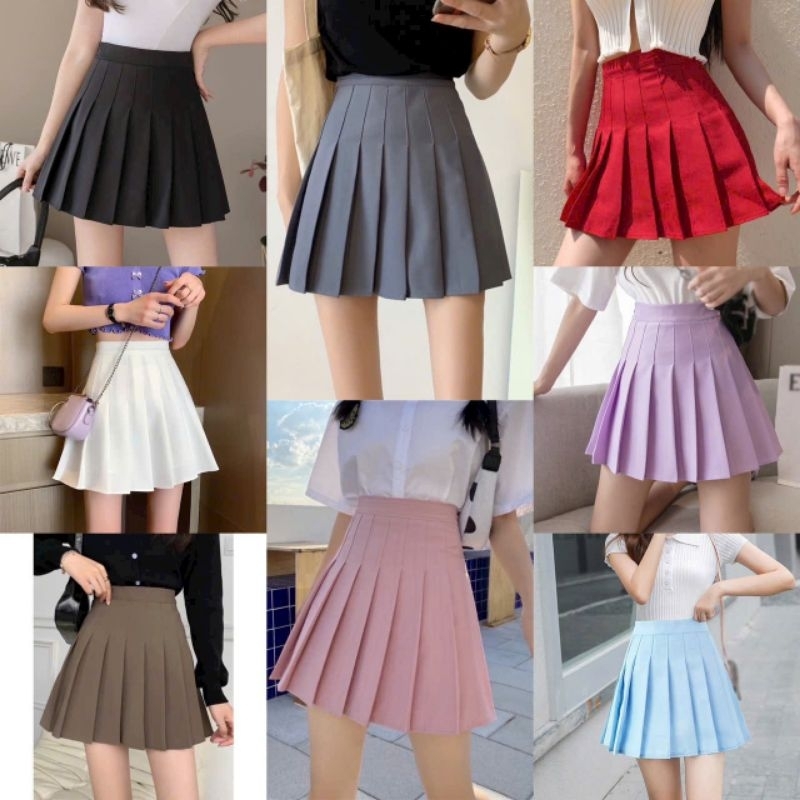 Chân váy xếp ly tennis dáng xòe cạp cao xinh xắn