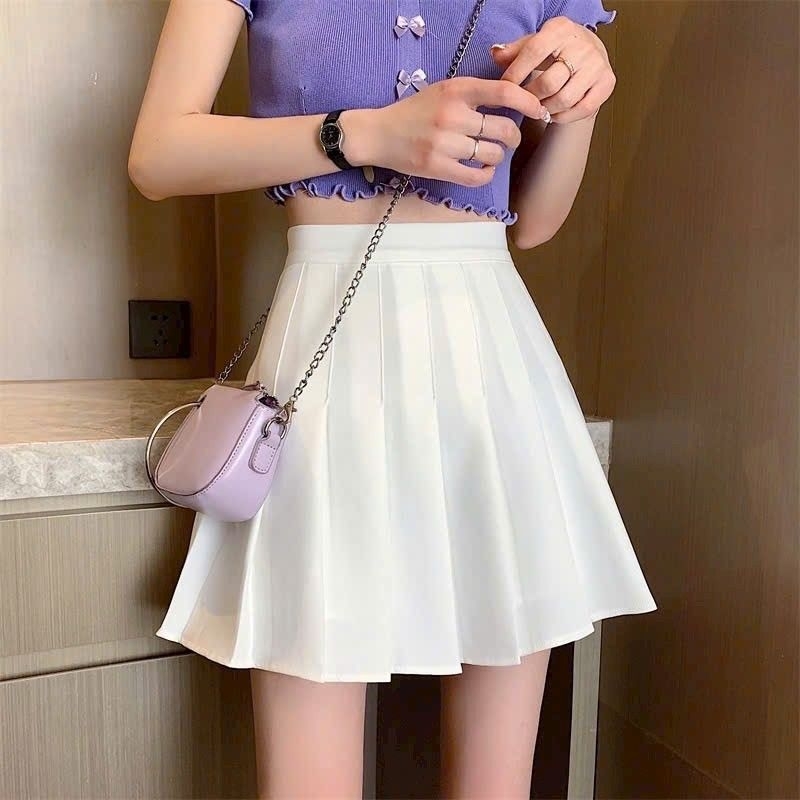 Chân váy xếp ly tennis dáng xòe cạp cao xinh xắn