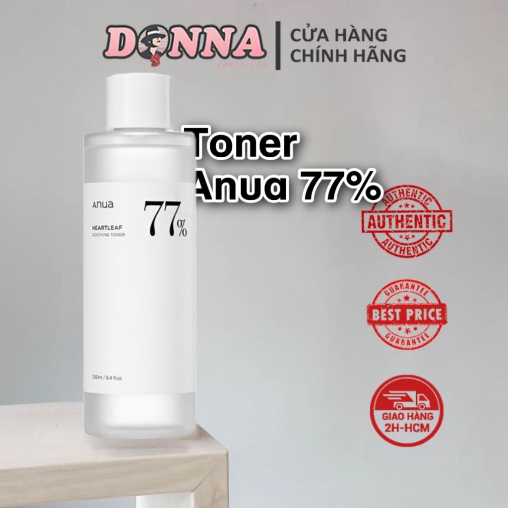 Toner Diếp Cá làm dịu, dưỡng da Anua Heartleaf 77% Soothing Toner Toner Pad Tẩy trang ANUA serum anua, Toner anua