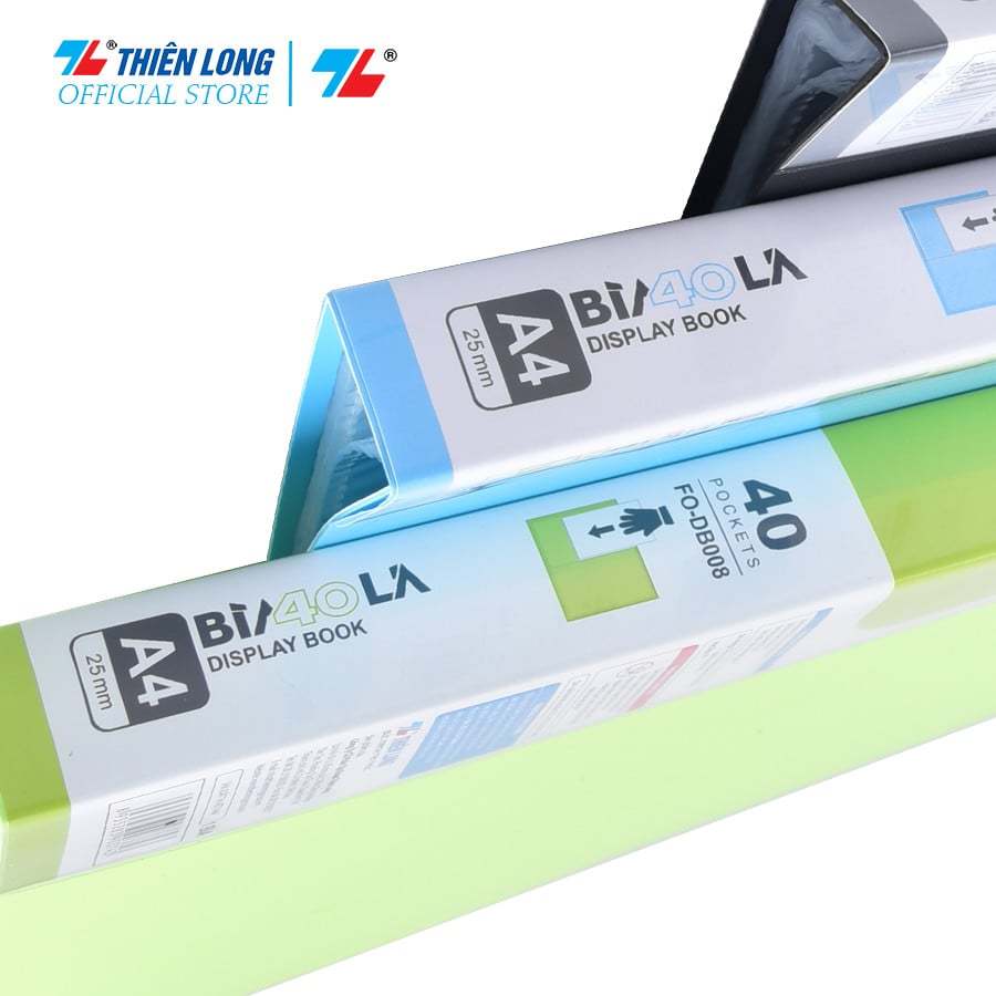 Bìa đựng hồ sơ 40 lá  A4 Thiên Long Flexoffice FO-DB008