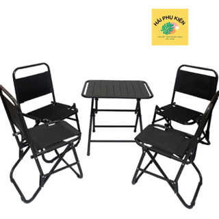 Bộ bàn ghế trà chanh . , Bàn ghế vải dù sơn tĩnh điện cho quán Cafe , ( Bảo hành 12 tháng )