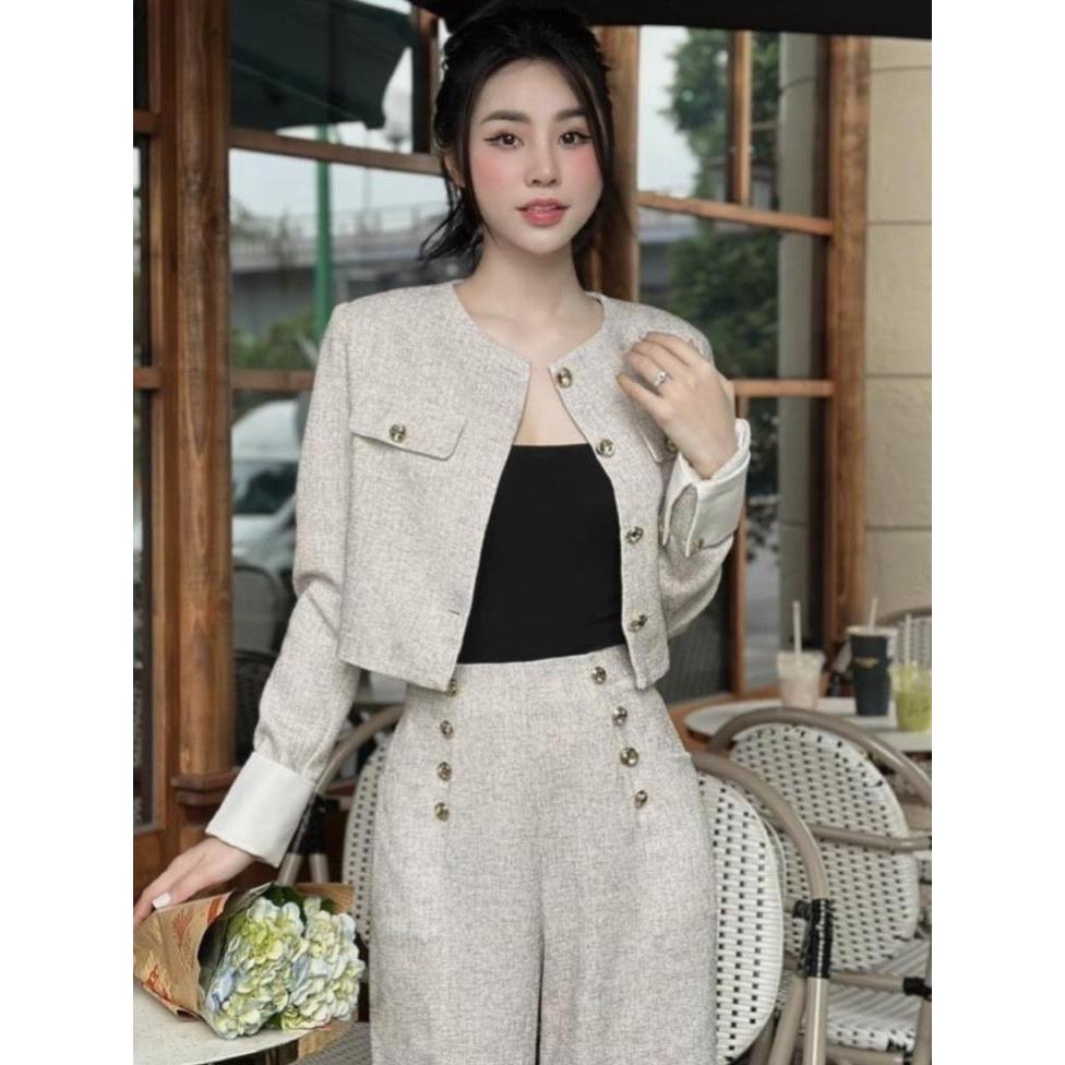 Set bộ váy dạ tiêu 2 MÓN 18 khuy hàng đẹp G65