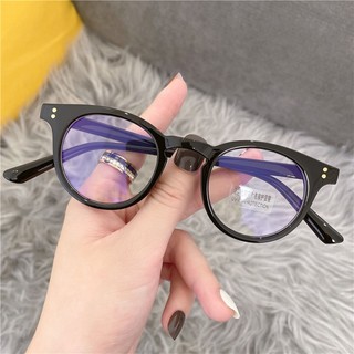 Gọng kính cận tròn chữ VV dáng nhỏ nhựa dẻo nam nữ siêu hot 2129