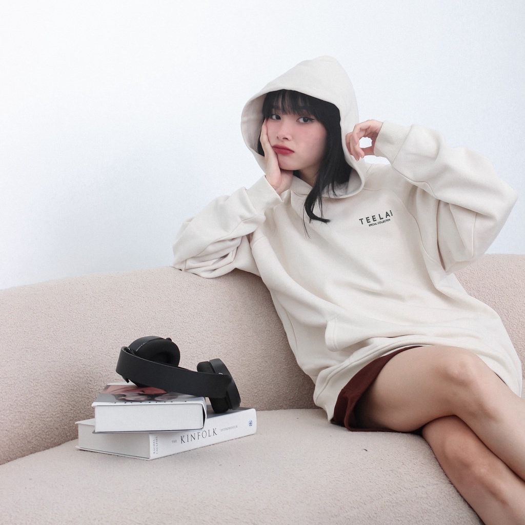 Áo Hoodie không khóa Local Brand Unisex Teelab Premium Basic, Áo Nỉ  Hoodie bông dầy dặn from rộng nam nữ