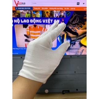 Găng tay thun trắng loại nhỏ dùng trong khuân vác, sự kiện