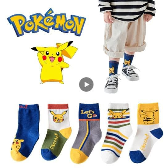Sét 10 đôi tất cổ cao POKEMON cho bé