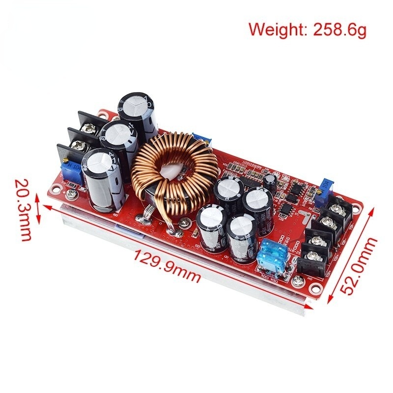 Mô Đun Tăng Áp 8-60V Sang 12-83V 1200W 20A DC Cho Xe Hơi Mạch Tăng Áp DC-DC 18A 1200W Vào 10-60VDC Ra 12-83VDC