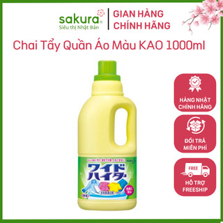 Nước Tẩy Quần Áo, Chai Tẩy Quần Áo àu KAO 1000ml Nhật Bản