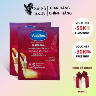 Kem Tắm Trắng Da Vaseline Thái Lan Whitening Body Shower 120gr Dạng gói