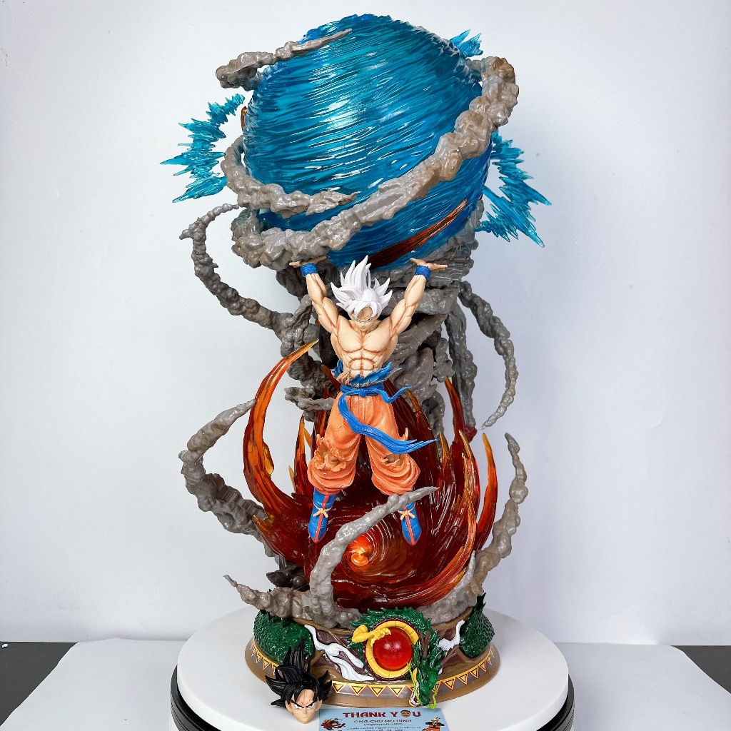 Mô hình Goku nâng cầu,Mô hình Dragonball Songoku nâng cầu bản 63cm 2 đầu thay thế Ongchumohinh-MH515