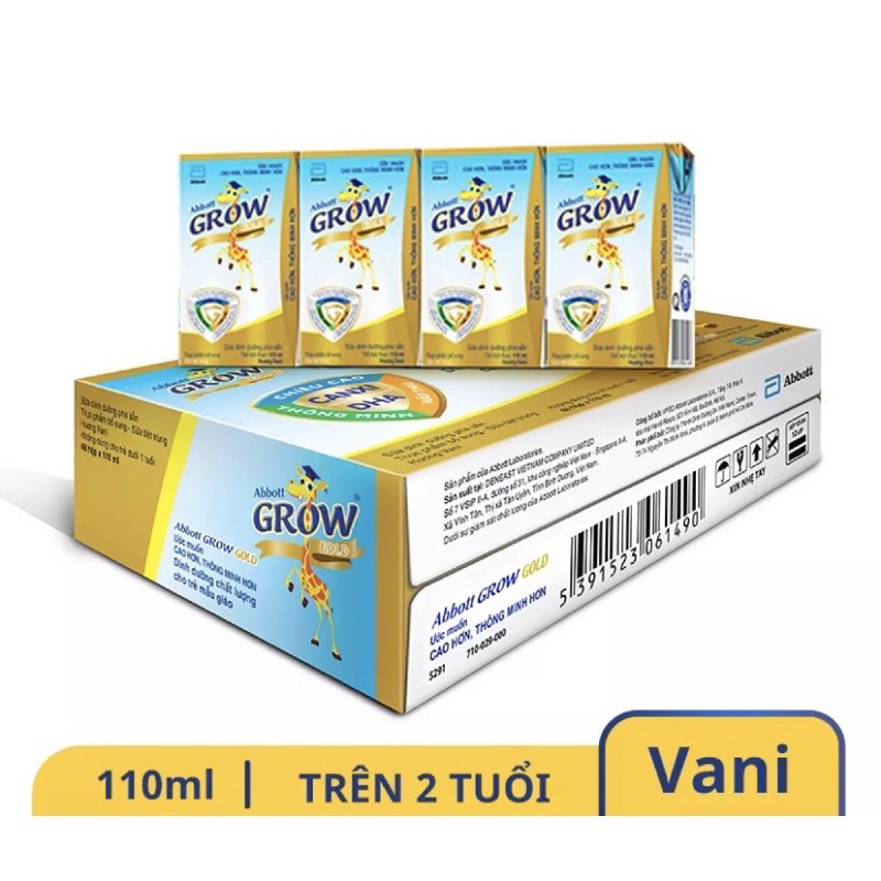 Thùng sữa bột pha sẵn Abbott Grow 110ml