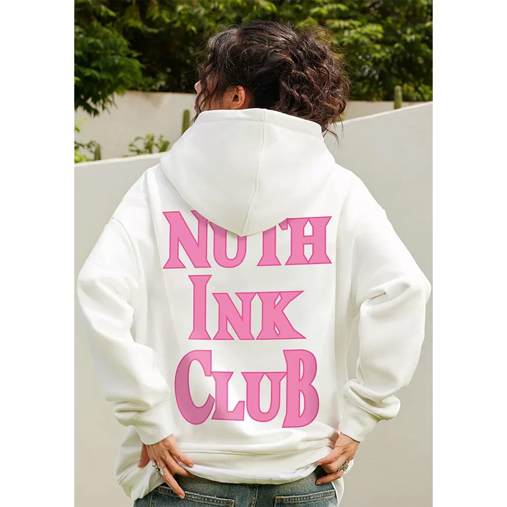 Áo Hoodie nỉ The Xide in chữ NOTH INK CLUB form unisex nam nữ chất nỉ bông dày dặn