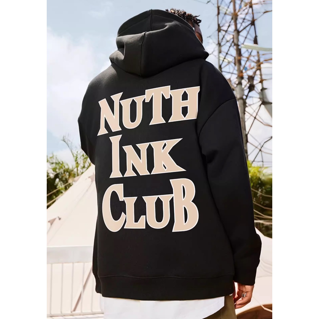 Áo Hoodie nỉ The Xide in chữ NOTH INK CLUB form unisex nam nữ chất nỉ bông dày dặn