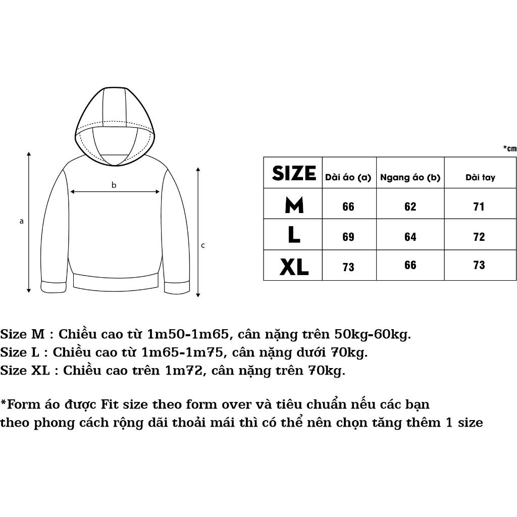 Áo Hoodie nỉ The Xide in chữ NOTH INK CLUB form unisex nam nữ chất nỉ bông dày dặn