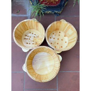 Chậu Gỗ Ngâm Chân, Chậu Ngâm Chân Có Hạt Massage Bằng Gỗ Thông Cao Cấp