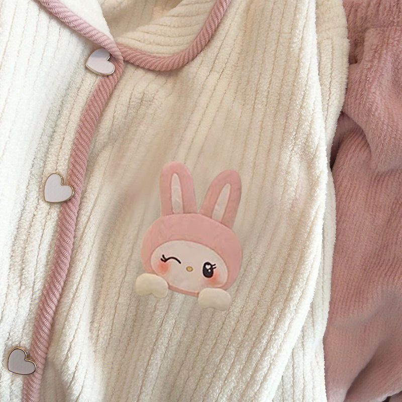 Bộ pijama nữ mùa thu đông, Đồ ngủ nữ mặc nhà  SLEEPYCHIC bộ ngủ dài tay nhung cute đáng yêu hình thỏ và gấu panda