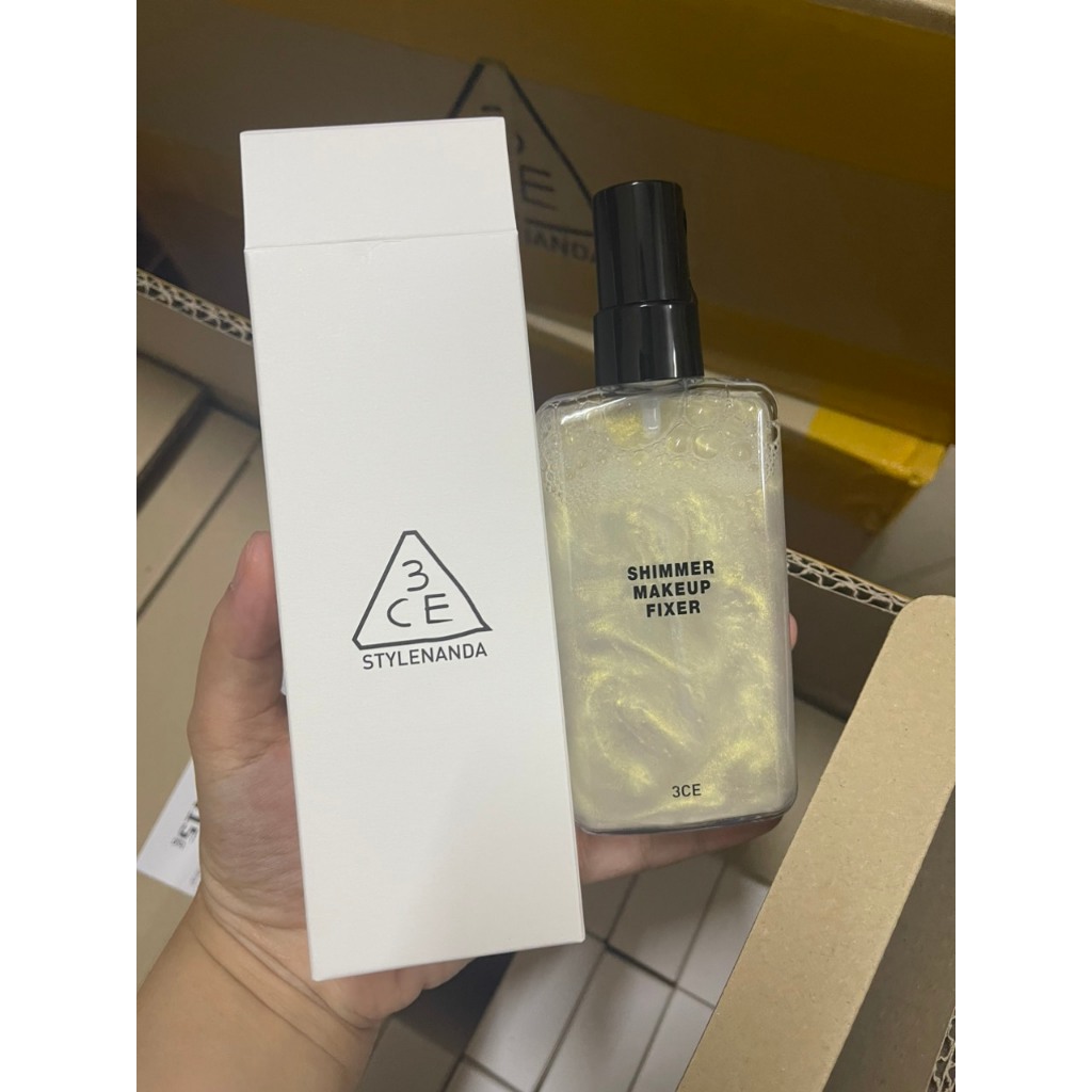 Xịt Khoáng Khoá Makeup 3ce Shimmer Makeup Fixer & Makeup Fixer Mist