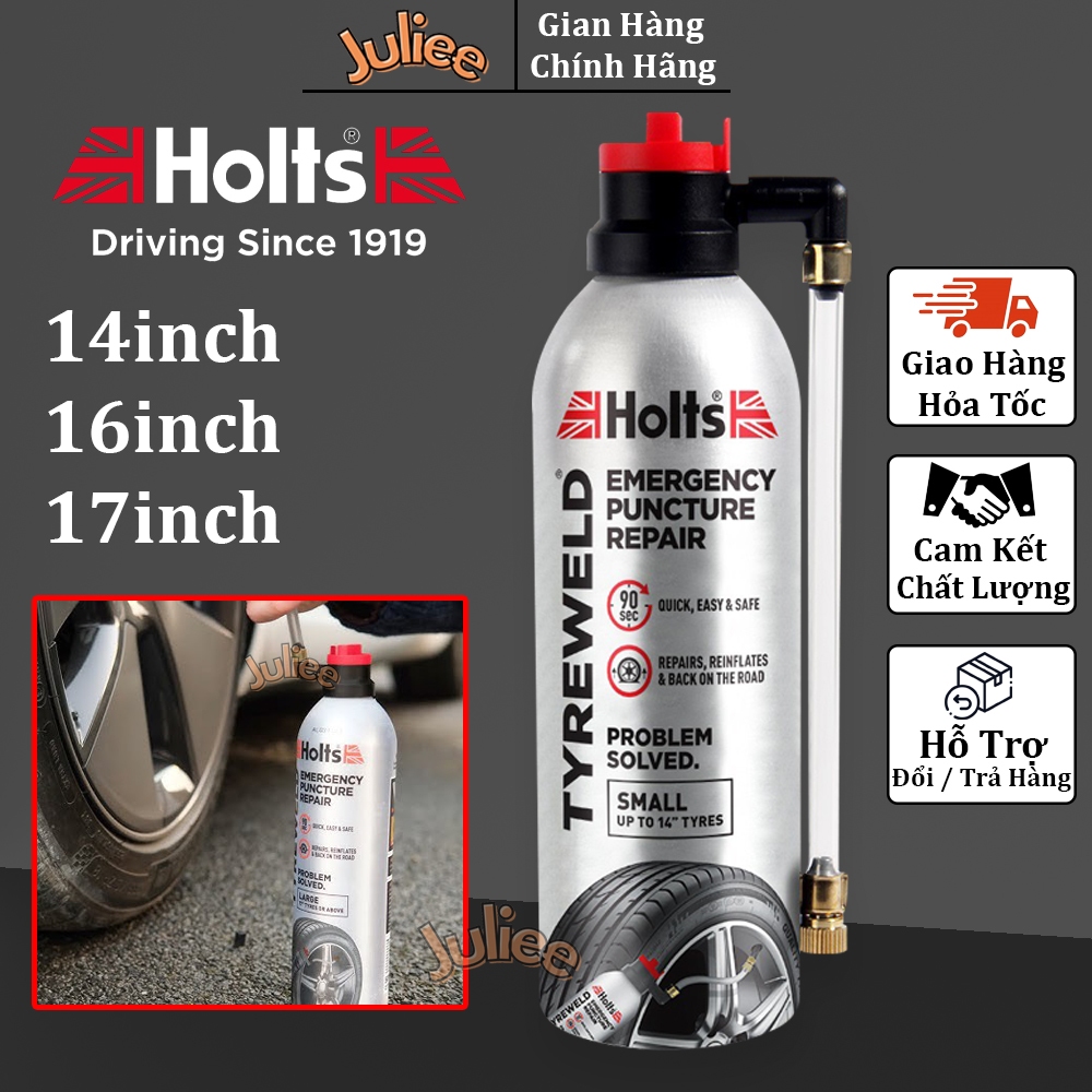 Chai Bơm Vá Lốp Ô Tô Khẩn Cấp HOLTS Nhập Khẩu ANH QUỐC - Keo Tự Vá Lốp Xe Máy, Ôtô Bơm Cực Khỏe NHANH CHÓNG - AN TOÀN