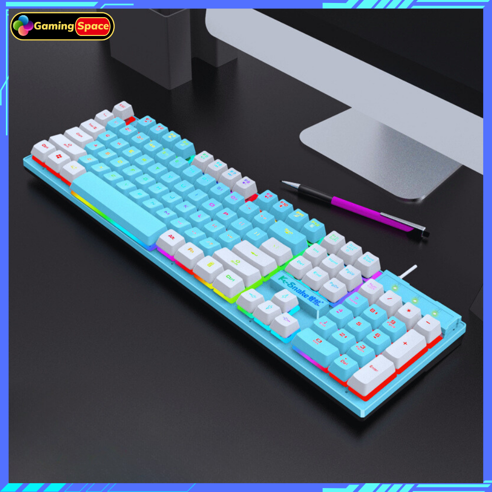 Bàn phím gaming, Bàn phím máy tính K4 chuyên game pc cao cấp Led RGB