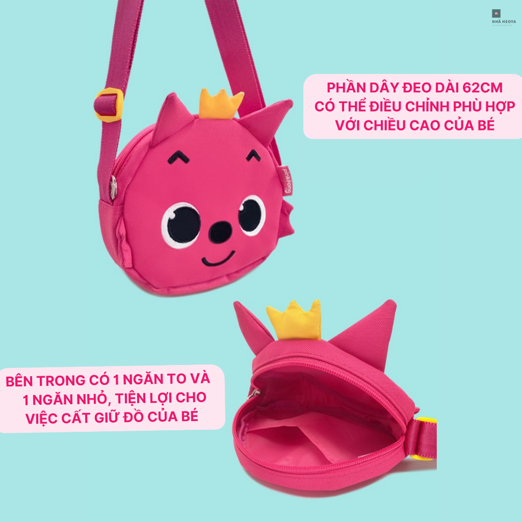 TÚI XÁCH ĐEO CHÉO PINKFONG BABYSHARK CHO BÉ