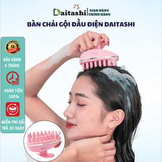 Lược điện gội đầu DAITASHI HS-20331 silicon, máy gội đầu tự động massage da đầu làm sạch gầu giảm rụng tóc