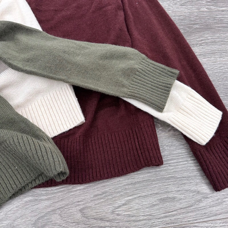 BEUCLOSET - Áo len tay dài BP chất mềm 3 màu