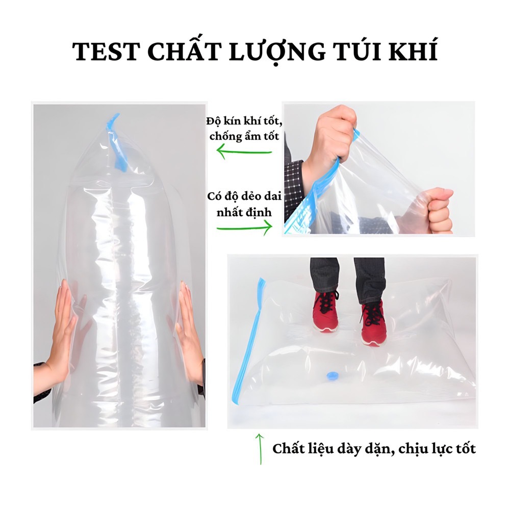 Combo túi hút chân không đựng quần áo, chăn gối đa năng tiện lợi