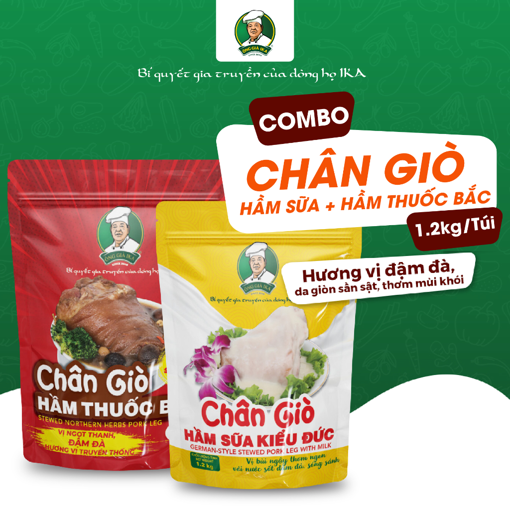 Combo 2 loại Chân giò Hầm T Bắc 1,2kg và Hầm sữa 1,2 Kg