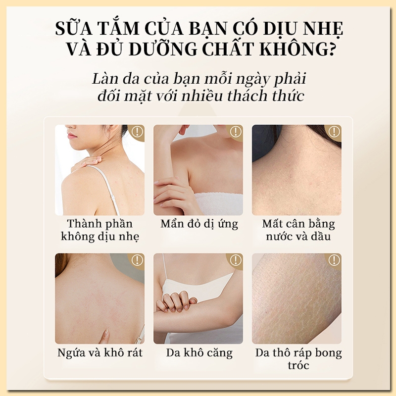 Sữa tắm tẩy tế bào chết sữa tắm làm trắng da sữa tắm sữa dê Làm trắng, nuôi dưỡng da, tẩy tế bào chết, tẩy mụn 500ml