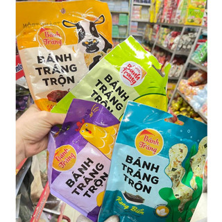  Bánh tráng phơi sương lắc gà cay bò sa tế cay rong biển chanh sả - Ăn siêu cuốn. 