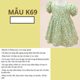 RẬP GIẤY A0 VÁY BÉ K69 (KHÔNG CẮT SẴN)