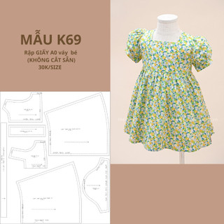 Rập giấy a0 váy bé k69
