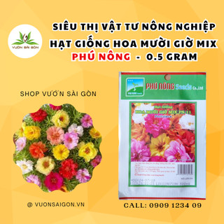 Hạt giống hoa mười giờ mix Phú Nông,hạt giống chắc khỏe, tỉ lệ nẩy mầm cao (Green City)