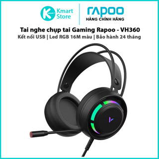 Tai nghe Gaming Rapoo VH360 | Kết nối cổng USB | Led RGB 16 triệu màu | Bảo hành 24 tháng - Hàng Chính Hãng