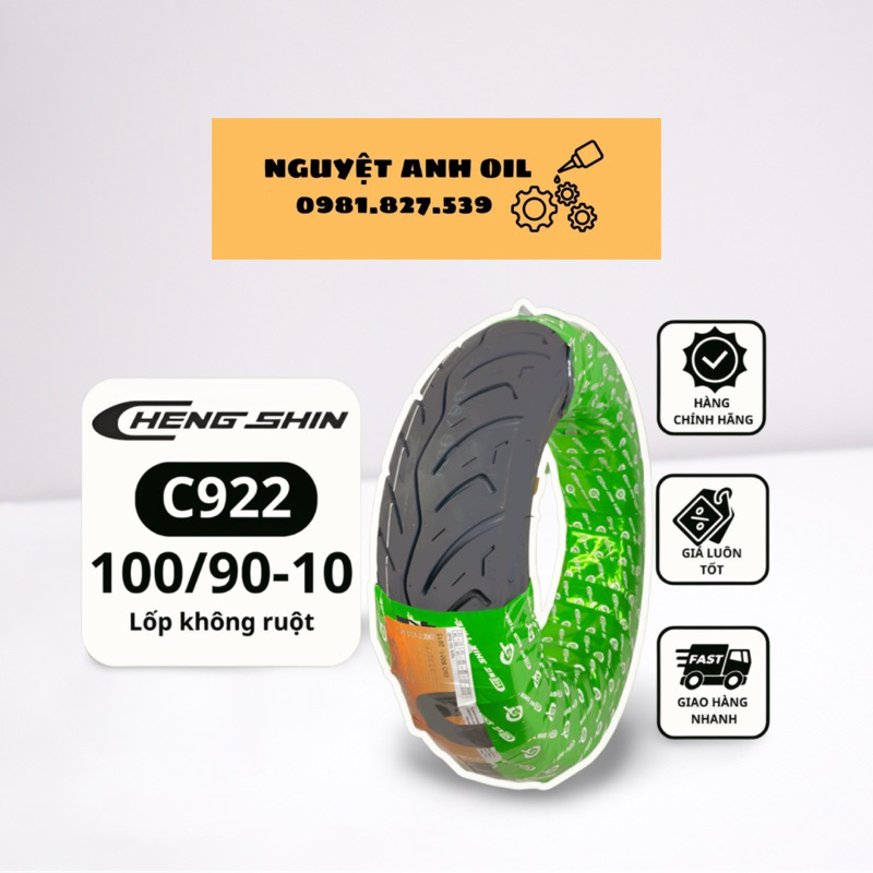 Vỏ lốp xe máy CHENGSHIN C 922 100/90-10 TL