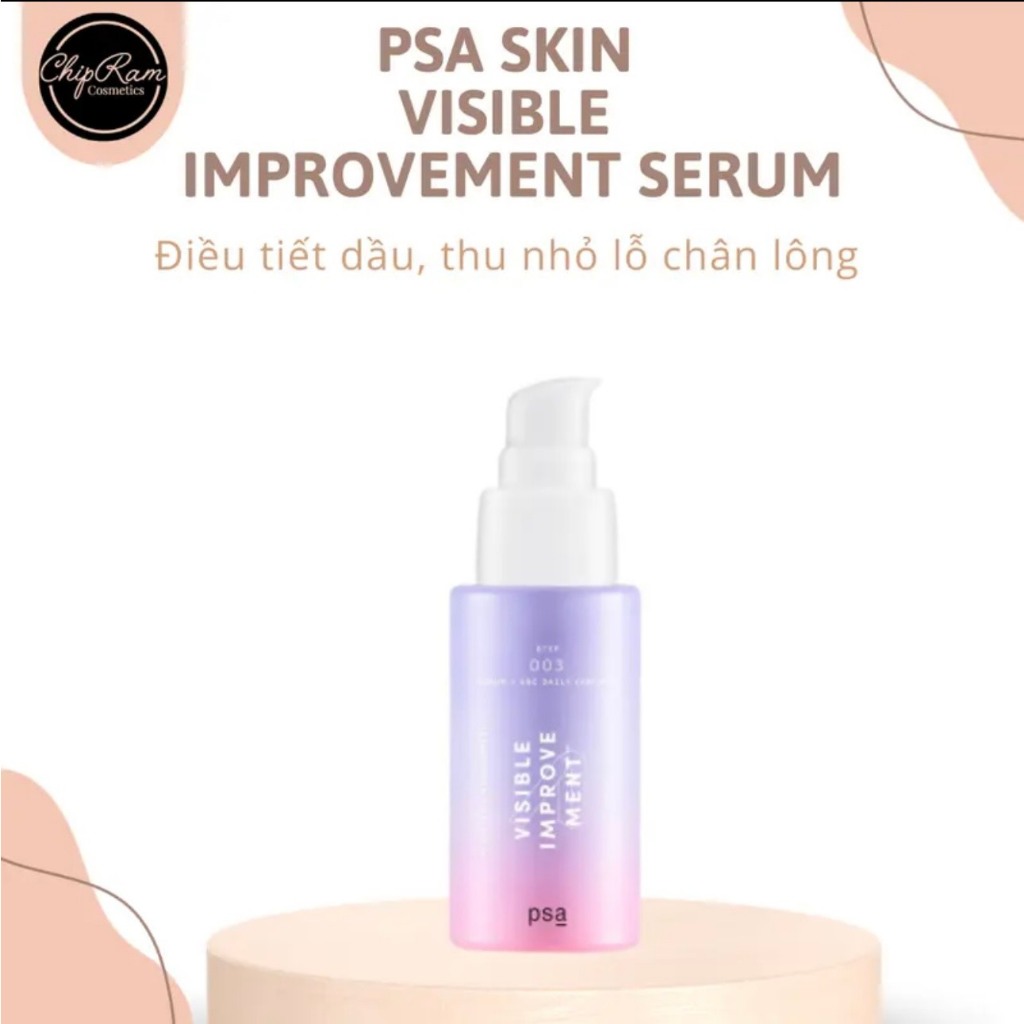 PSA Skin VISIBLE IMPROVEMENT SERUM – Serum điều tiết dầu, thu nhỏ lỗ chân lông và phục hồi da